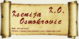 Ksenija Osmokrović vizit kartica